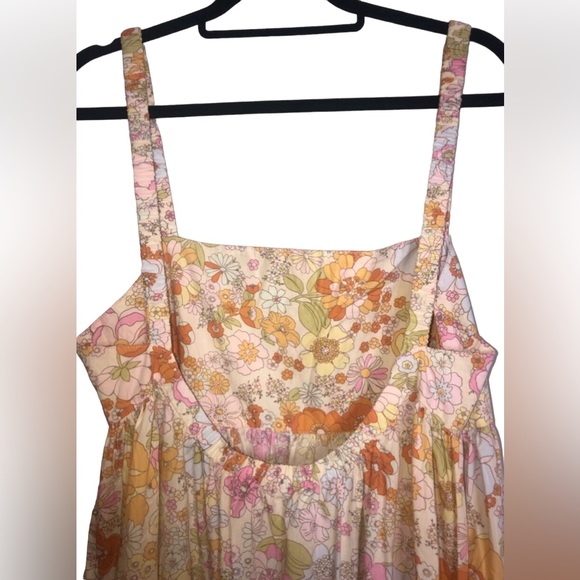 Free People 100% Cotton Floral Sundress With Pockets Size Medium - Picture 10 of 11